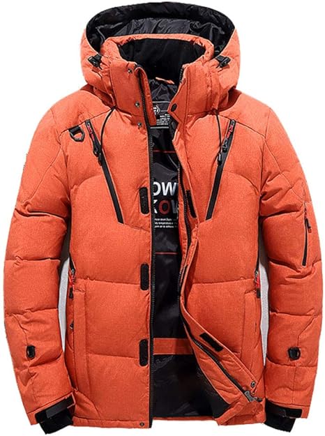 Amazon Co Jp Eleitchtee ダウンジャケットメンズ 防寒 軽量 オレンジ ダウンコート おしゃれ フード スポーツダウン アウトドア 防寒着 防風 アウター 3038ab M オレンジ ホビー