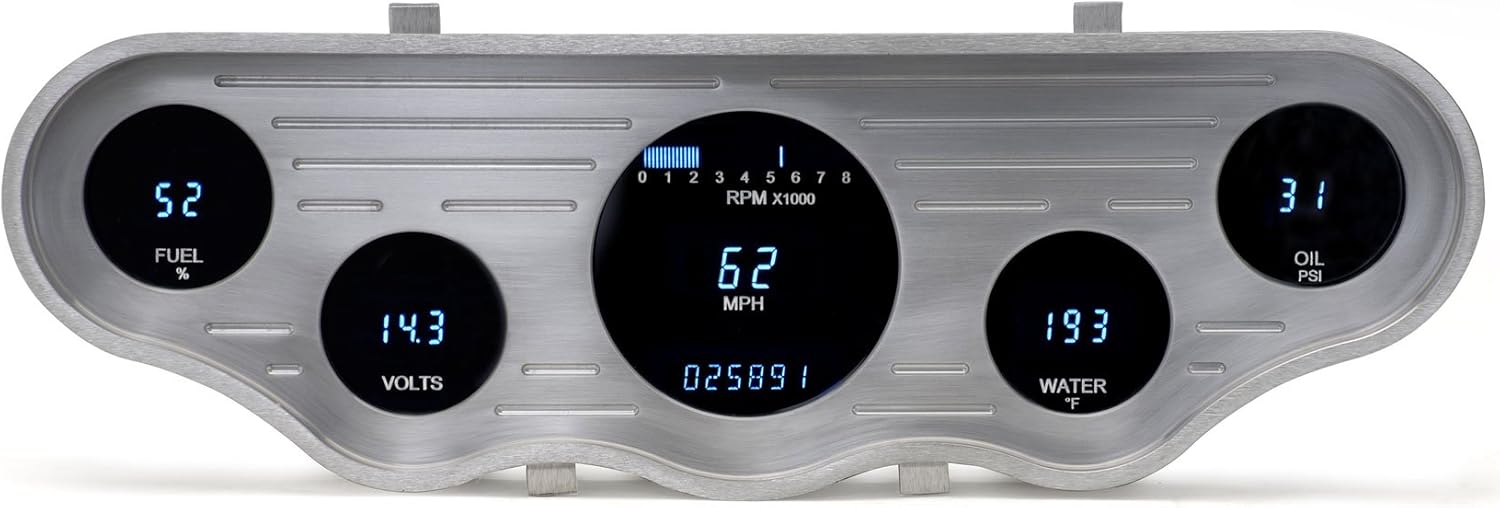 Dakota Digital VFD3-REC-5 Dash 5 Gauge Universal Street Rod Panel