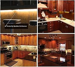 Cefrank Under Cabinet Lighting, 3pcs Linkable LED