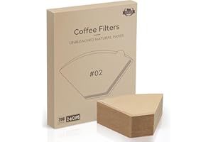 #2 Cone Coffee Filter,200 Count Unbleached Premium Coffee Filters,2-6 Cup,Disposable Coffee Filters for Drip Coffee Makers an