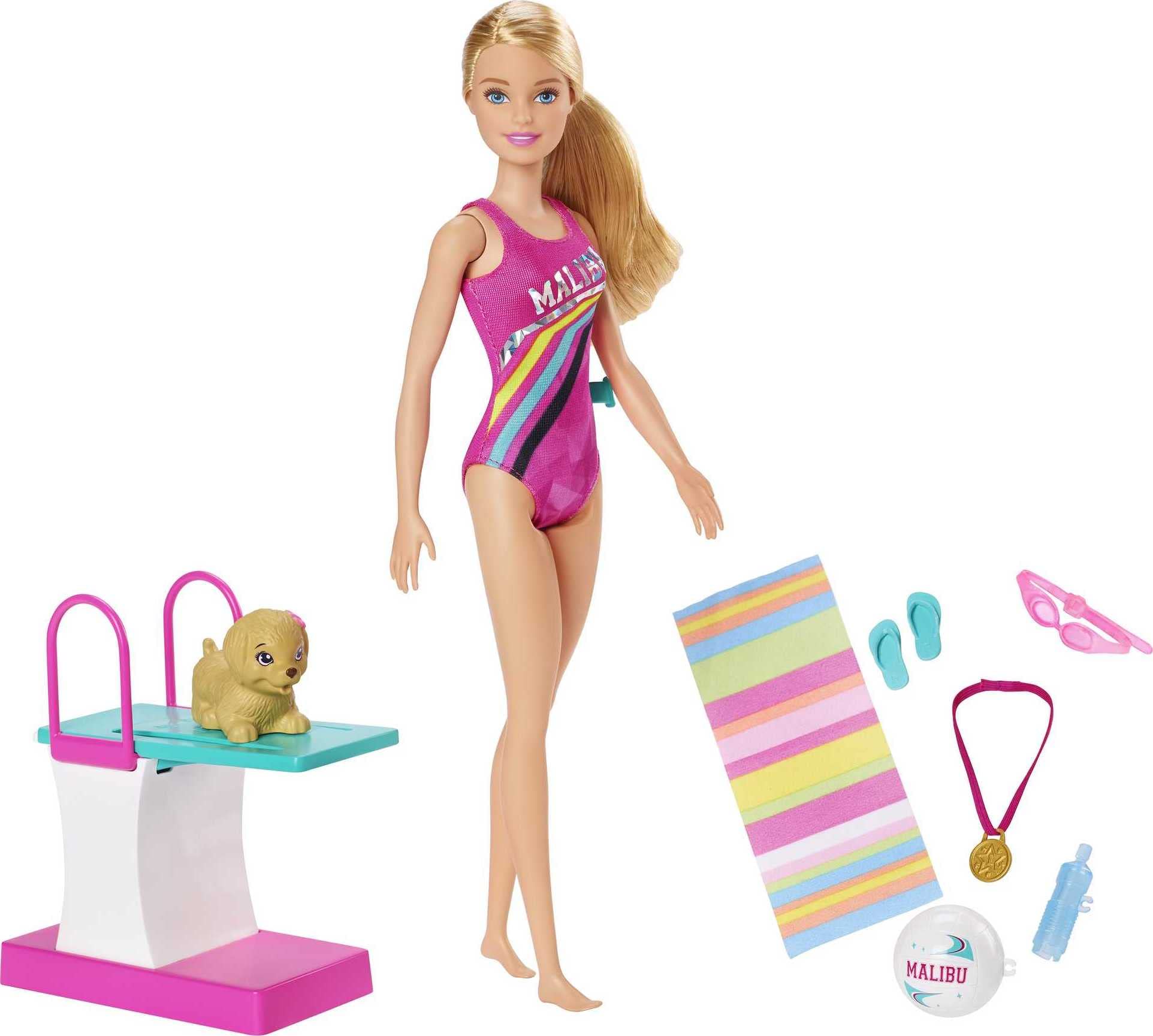 Barbie GHK23 Dreamhouse Adventures Swim ‘n Dive Doll and Accessories