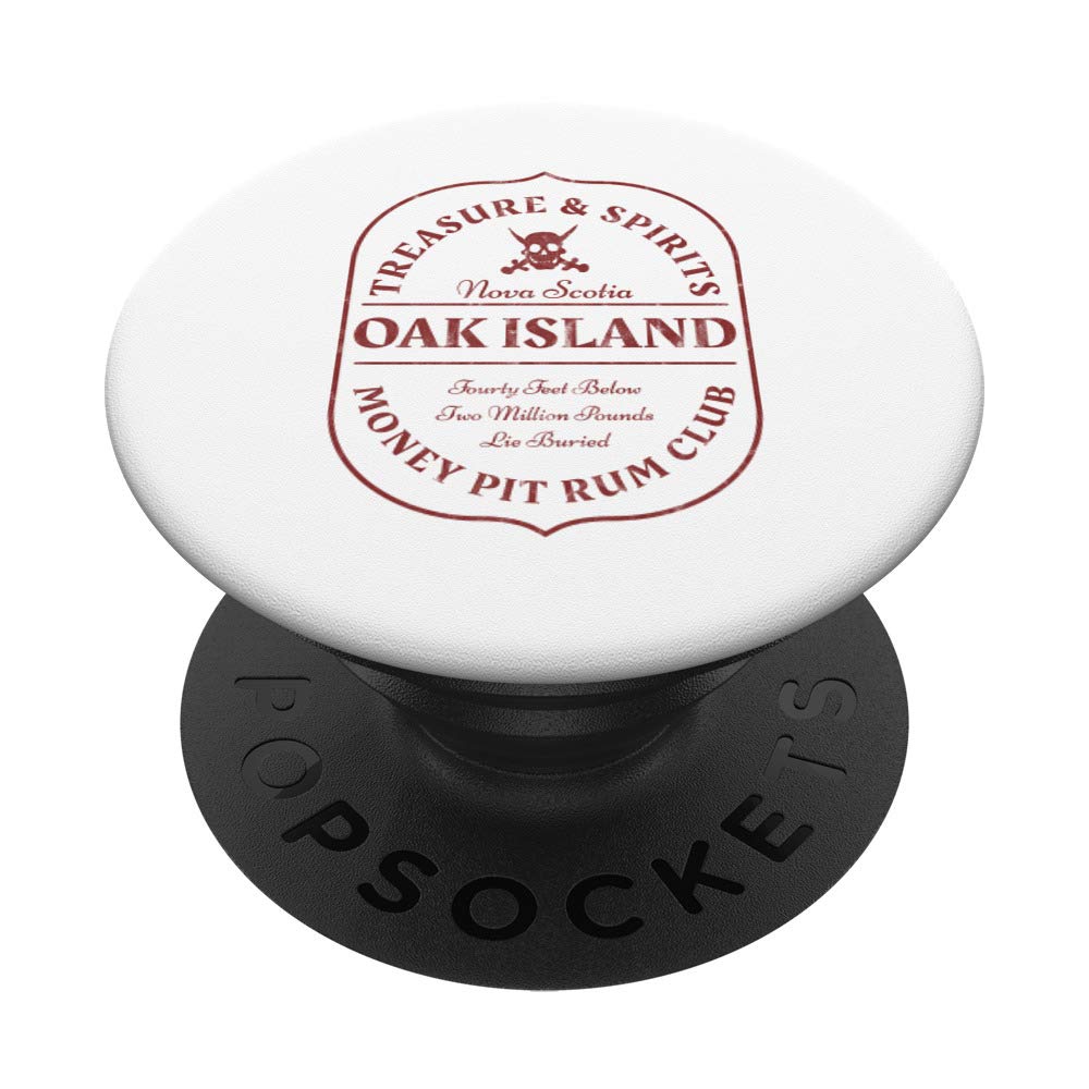 Oak Island Money Pit Rum Club Funny Treasure Hunting Gift PopSockets PopGrip: Swappable Grip for Phones & Tablets