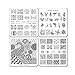 CICI&SISI Geometry Series Acrylic Nail Stamping Printing Plate Manicure Nail Art Decor Image Stamps Plate , 4 Pcs