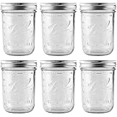 Ball - 16 oz Wide Mouth Glass Mason Jars | 6 Pack Jars with Airtight Lids | Large Glass Jar for Food Storage with Lids | Idea