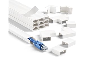 Cord Cover Wall Kit, YCLYC 157in Wire Covers for Cords - TV Cord Hider for 1 Thick Cord, Cable Hider for Wall Mount TV, Cable Cover Cable Raceway White, Wall Cable Concealer 10 x L15.7”, W0.78” H0.4”