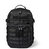 5.11 Tactical Backpack – Rush 12 2.0 – Military Molle Pack, CCW and Laptop Compartment, 24 Liter, Small, Style 56561, Black