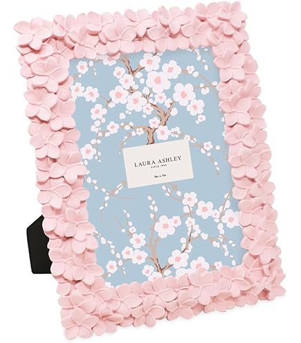ローラアシュレイ 花模様フォトフレーム 4x6 Amazon.com - Laura Ashley 4x6 White Flower Textured Hand
