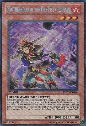 Yu-Gi-Oh! - Brotherhood of the Fire Fist - Rooster (JOTL-EN094) - Judgment of the Light - 1st Edition - Secret Rare