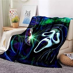 GSHLGAO Scream Blanket Ghost Face Horror Movie