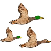 Amazon.com: Kas Home 3Pcs Duck Hunting Wall Decor Wooden Flying ...