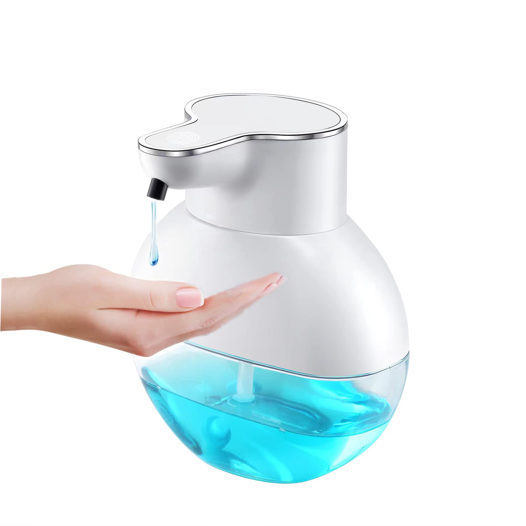 Photo 1 of 14oz Automatic Liquid Soap Dispenser,Wall-Mounted/Table,Touchless Electric Hand Sanitizer Dispenser,Large Caliber 2 Adjustable Gears IPX5 Waterproof Perfect for Commercial or Household Use(White)