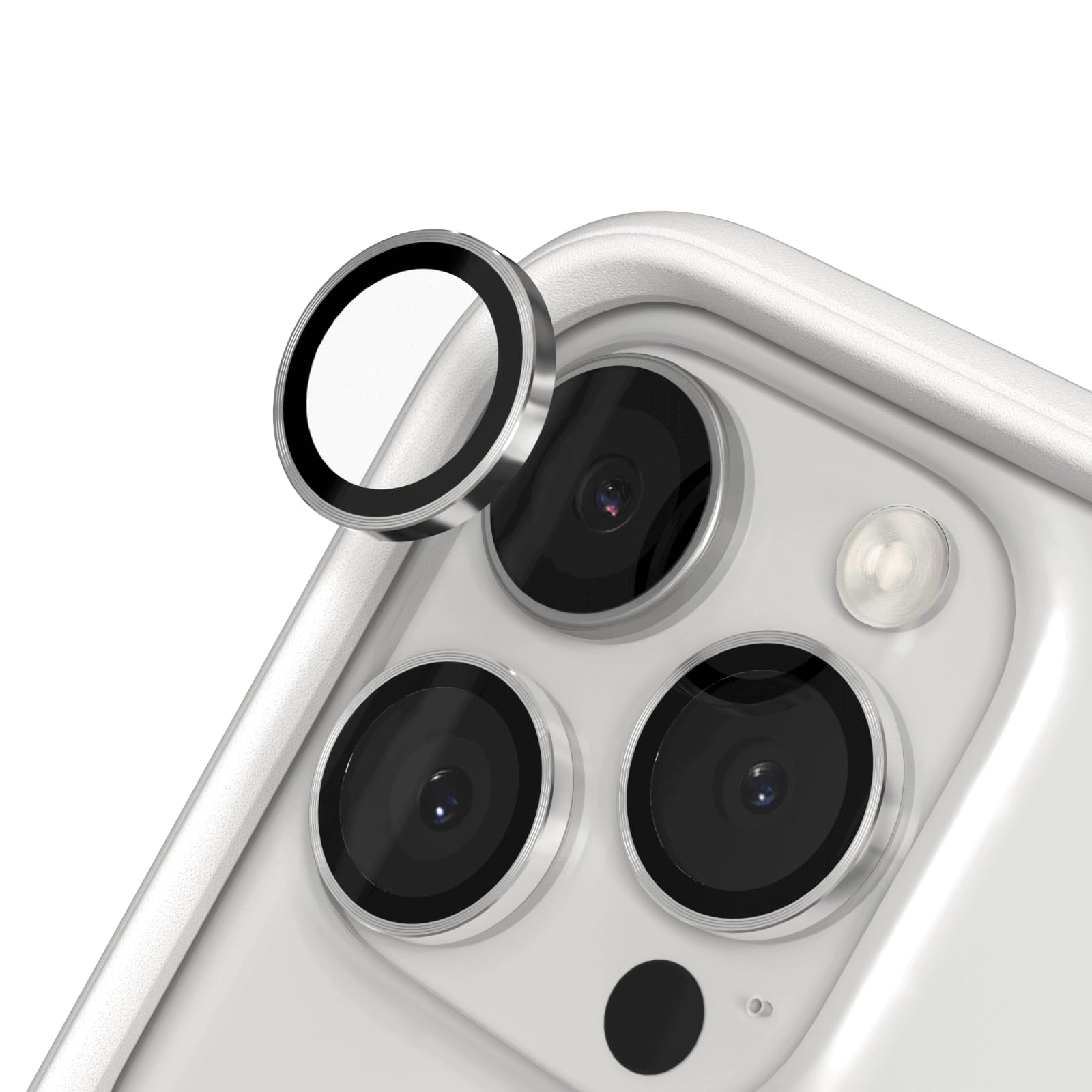 RHINOSHIELD 9H Tempered Glass Camera Lens Protectors Compatible with iPhone 16 Pro / 16 Pro Max | Impact and Scratch Resistance, High Clarity, Explosion-Proof Protection, Anti-Fog Technology - Silver
