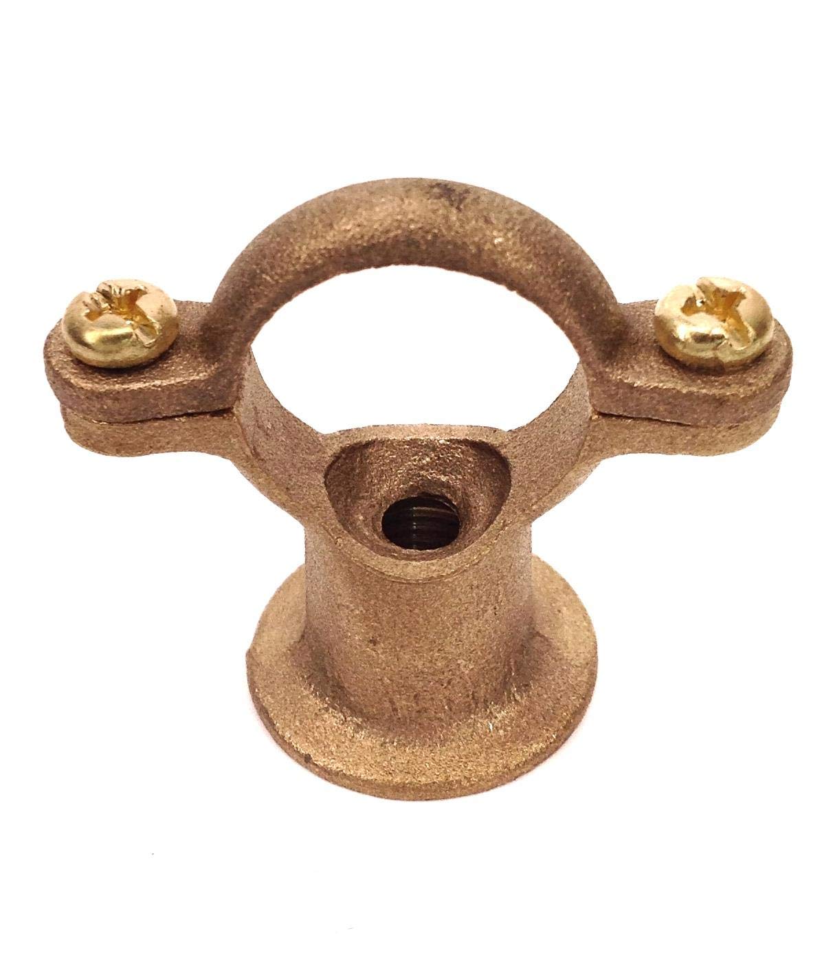 22mm Cast Brass Pipe Ring with Backplate - Pack of 10
