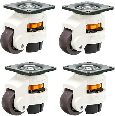 Skelang 4Pcs 40F Retractable Leveling Machine Castors 150kg Load Workbench