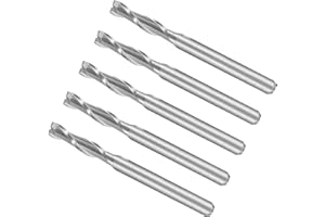 CoCud Spiral End Mills, 1/8" Shank 3mm x 12mm Solid Carbide 2-Flute CNC Router Bits Milling Cutters - (Applications: for Plyw