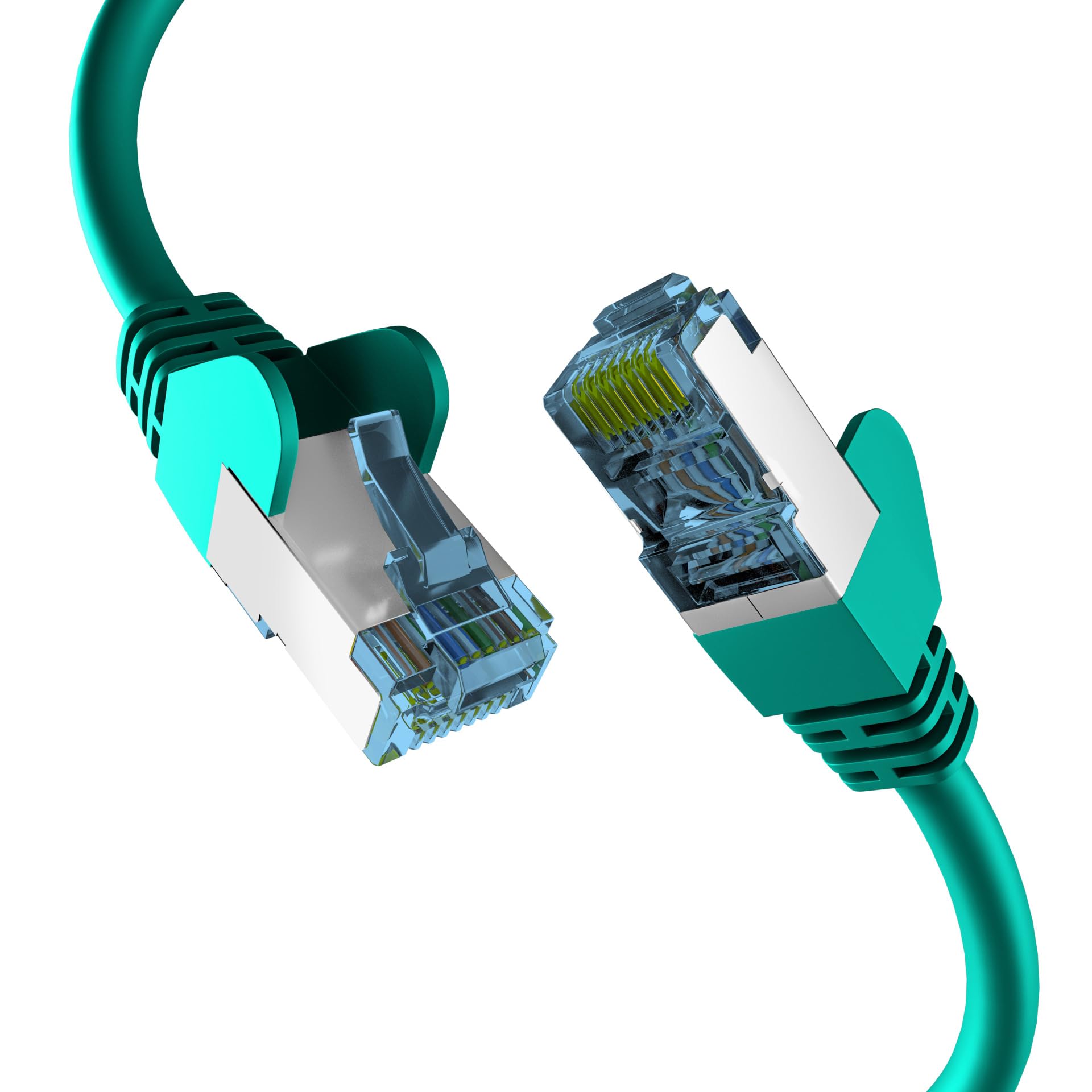 EFB-Elektronik - CAT. 7 network cable up to 10 Gbit - 1.5m LAN cable Ethernet cable patch cable with jack/kink protection - RJ45 connection, S/FTP PIMF shielding - green — image 1