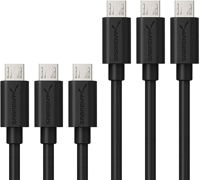 Sabrent [6Pack] 22AWG Micro USB Cables (X33ft + X31ft) High Speed
