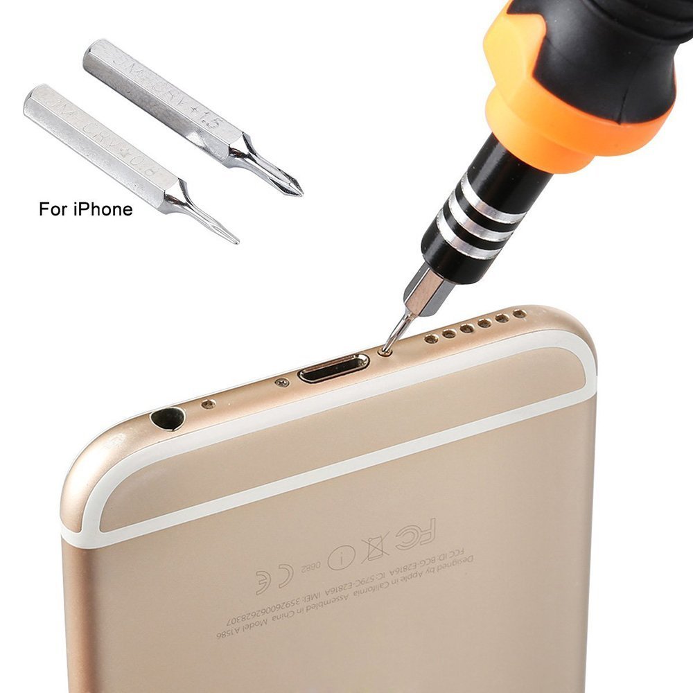 FLOUREON 33 in 1 Precision Screwdriver Set Mini Screwdriver Magnetic Repair Tool Kit of Torx/Flat/Hex/Phillips/Pentalobe/Nut Drivers Electronics Repair Kits for iPhone, iPad, Laptop, Watches and More