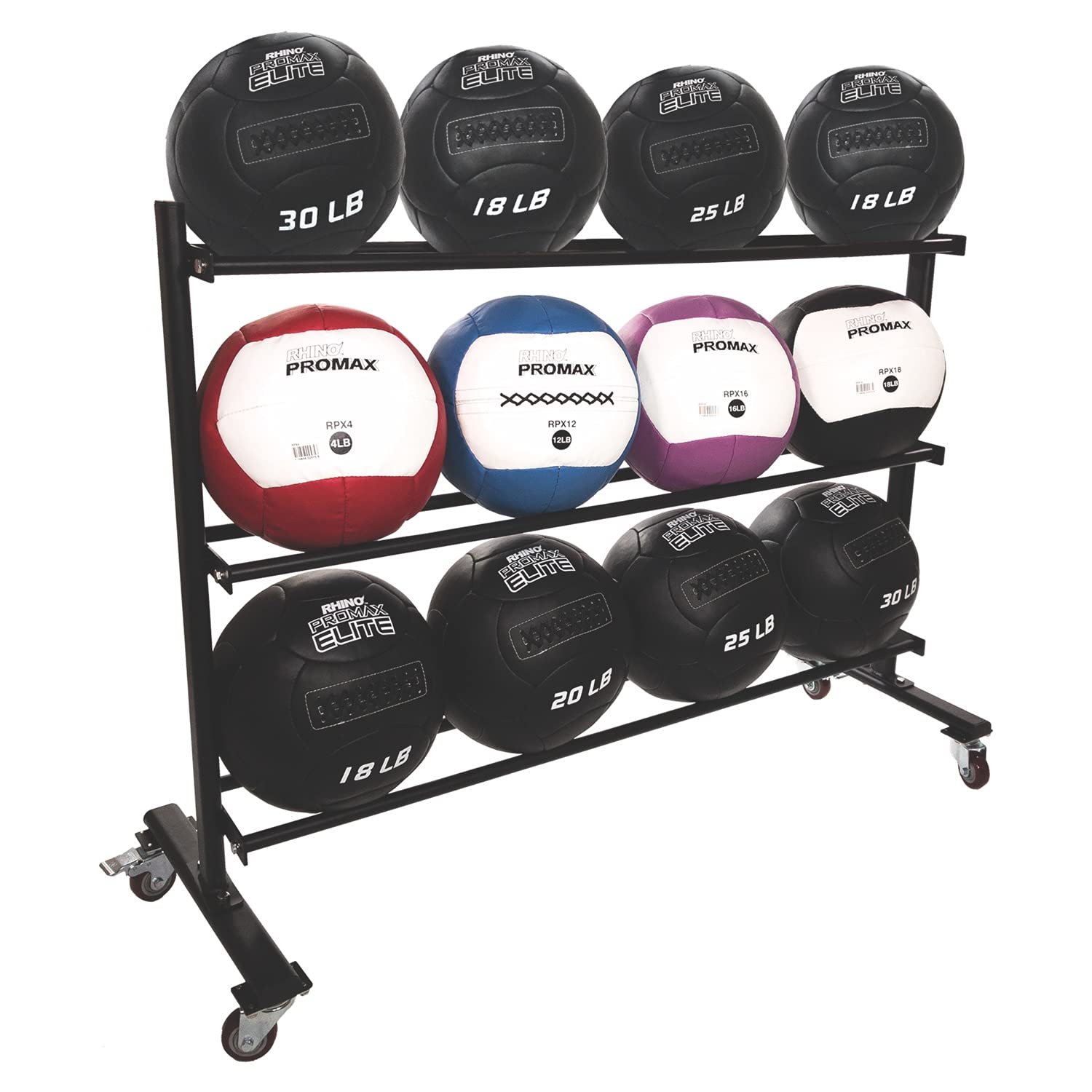 Photo 1 of **POSSIBLY FOR PARTS/ MISSING PIECES*** Champion Sports Three Tier Medicine Ball Storage Rack with Swivel Caster Wheels