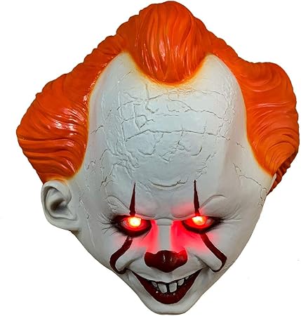Amazon Yacn It ピエロ マスク ペニーワイズ マスク ハロウィン 怖いマスク ラテックス 大人用 One Size オレンジ Cv56 コスプレ 仮装 通販