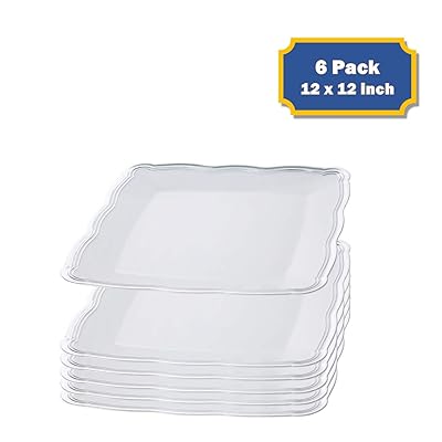 Posh Setting 12x12 Disposable Plastic Serving Tray, Ghana Ubuy