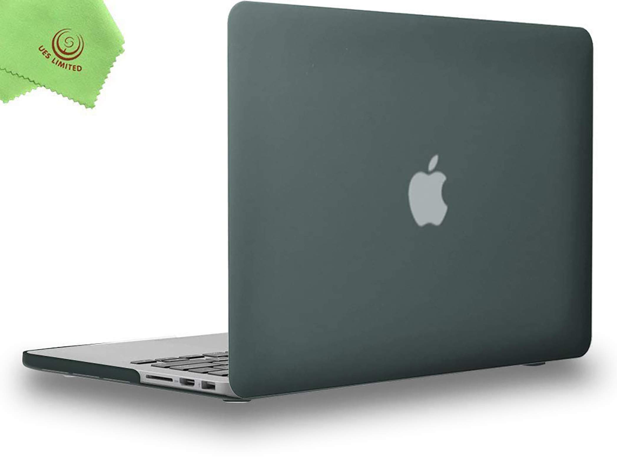 UESWILL Smooth Matte Hard Shell Case Cover Compatible with MacBook Pro 13 inch with Retina Display (No CD-ROM,No USB-C) (Model: A1502/A1425, Version Late 2012/2013 / 2014 / Early 2015), Midnight Green