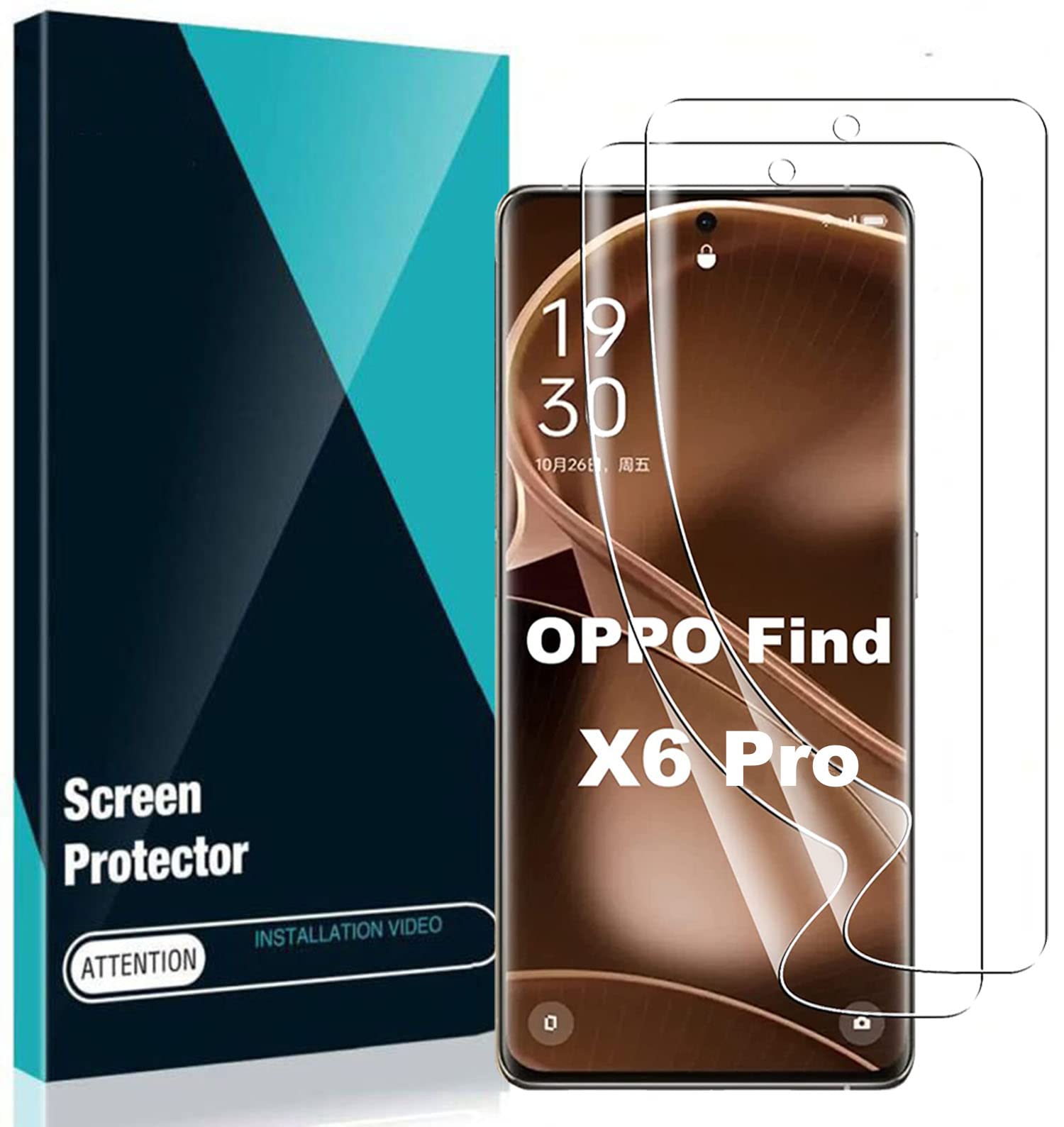 SEIAIYG Screen Protector for Oppo Find X6 Pro, [3 Pack] HD Clear TPU Flexible Screen Protector Film [Fingerprint Unlock Support] [Full Coverage]