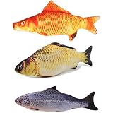 Coolfm Katzenminze Spielzeug – 3 Fisch-Figuren, Plüsch Mit Knisterfolie – Für Katzen & Kitten
