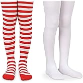 Jefferies Socks Girls Holiday Stripe Nylon Tights 2 Pack