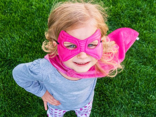 Little Adventures Super Hero Cape & Mask Set for Girls - Super Hero