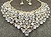Yuhuan Women's Luxury Rhinestone Statement Necklace Earrings Gold Wedding Costume Jewelry Set
