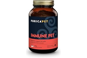 PURICA Immune Pet, 100g Vegan Powder for Dogs & Cats, Unique 9-Mushroom Blend with Organic Ashwagandha, Supports Vitality, Na