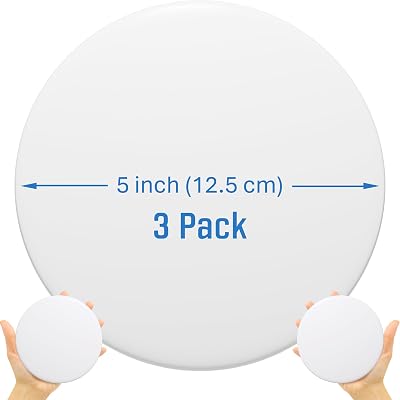 STRONGEST HOME Door Handle Wall Stopper Set of 3 12.5cm White Rubber Cushions