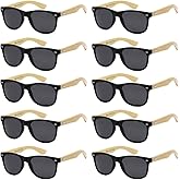 Got Shades Wholesale Bamboo Sunglasses Retro 80's Wood Sunglasses Men-Cool Sunglasses for Men & Women-10 Pack