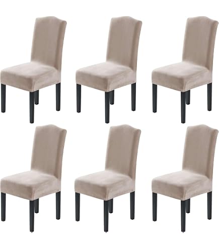 カン Amazon.com: MOSAYT Velvet Stretch Chair Covers for Dining Room Set