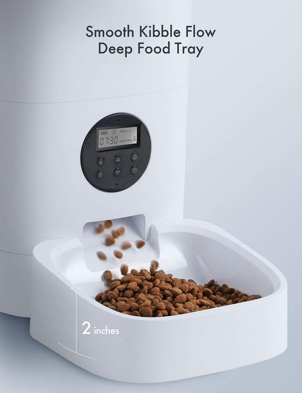 Kitchen & Dining : PETLIBRO Automatic Cat Feeder, Timed Cat Feeder with Desiccant Bag for Dry Food, Programmable Portion Control 1-4 Meals per Day & 10s Voice Recorder for Small / Medium Pets (4L) : 