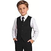 YuanLu Boys Suit Dress Clothes Ring Bearer Outfit Homecoming Dresses Boy Vest and Pants Set for Kids Wedding Tuxedo Suits