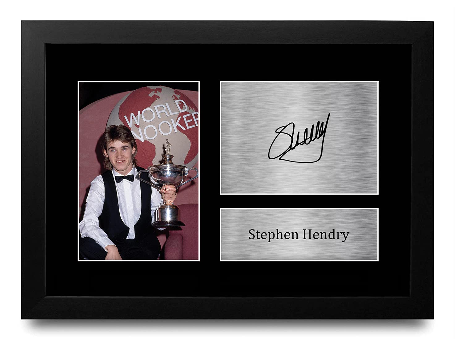 HWC Trading FR A4 Stephen Hendry Snooker Gifts Printed Signed Autograph Picture for WST Memorabilia Fans - A4 Framed