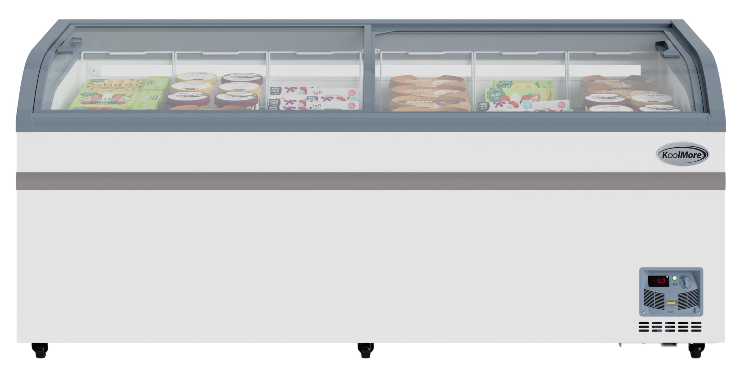 Photo 1 of KoolMore 78 Inch Manual Defrost Island Chest Freezer with 19 cu. ft. Capacity in White, ETL Listed (KM-ISCF-78MD)
