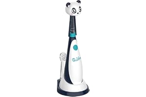 Brusheez Little Toddlers’ Sonic Toothbrush - Safe & Gentle Toothbrush for Ages 1-3 with Built-in, Light-Up 2-Minute Timer, Extra Brush Head, & Storage Base for First-Time Brushers (Parker The Panda)