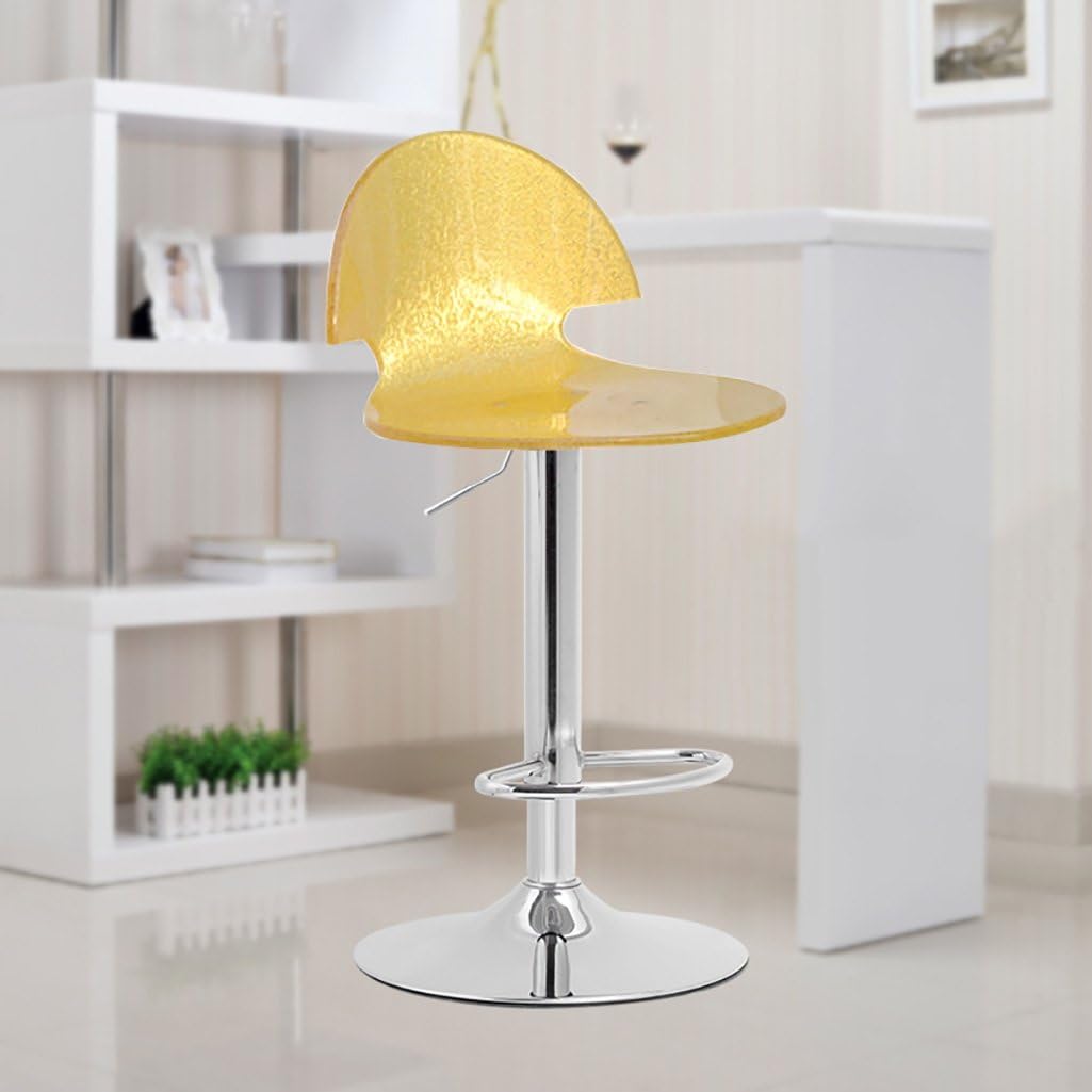 XIAOLVSHANGHANG HHCS Acrylic Bar Chair Lift Bar Stool Fashion Simple Home Leisure Swivel High Stool Stool (Color : E)