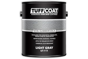Tuff Coat UT-111 Light Gray - 1 Gallon: Medium Texture, Non-Submersible, Water-Based, Rubberized Non-Skid Coating