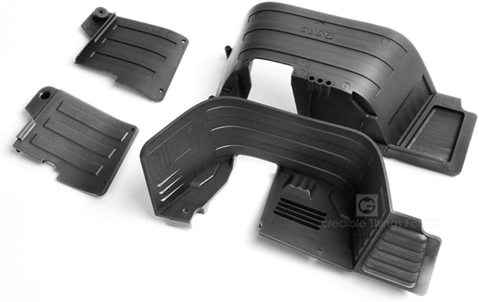 INJORA RC Fender RC Mud Flaps Fender Set RC Splash Guard for 1/10 RC Crawler Axial SCX10 II 90046 90047, Small - Image 4