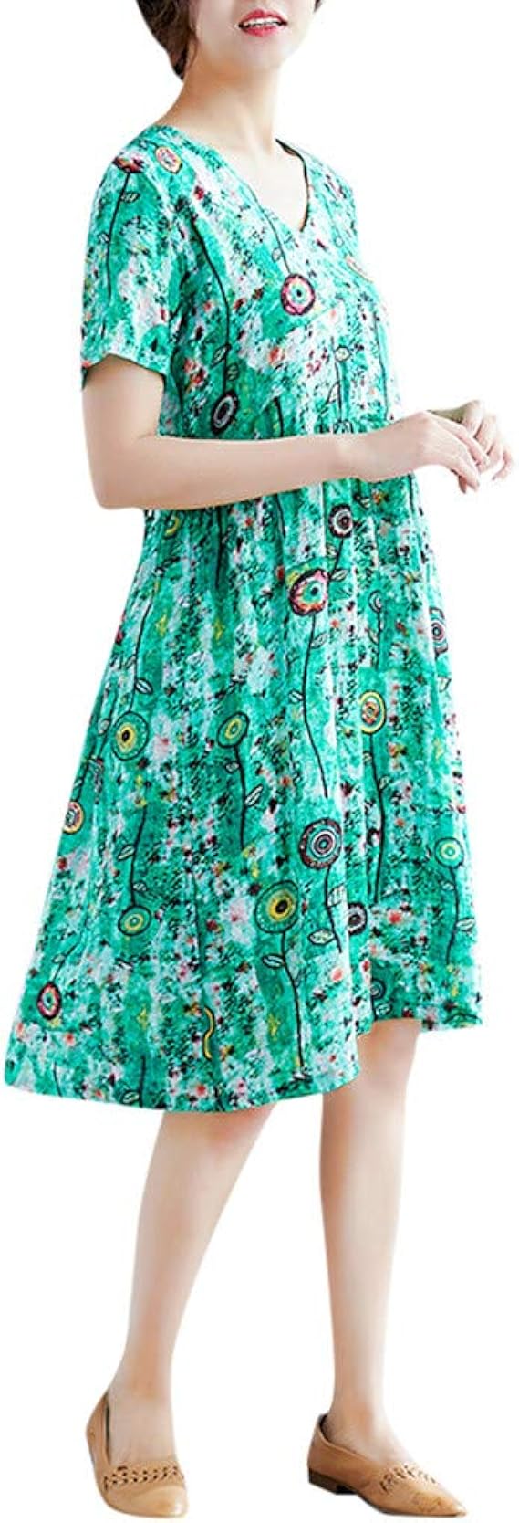 Amazon Co Jp ロング ワンピース レディース レディースファッション トップス レディース 森ガール 花柄 ワンピース レディース ロング ワンピース 花柄 オールインワン レディース リネン おしゃれ シンプル Rose Roman 服 ファッション小物