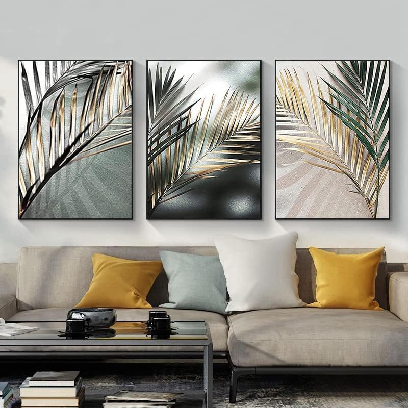 LPFNSF Modern Abstract Poster Set, Bohemian Style Home Background Wall Decoration Picture, Plant Leaf Printed Poster, Frameless (Style 1, 50x70cm*3)