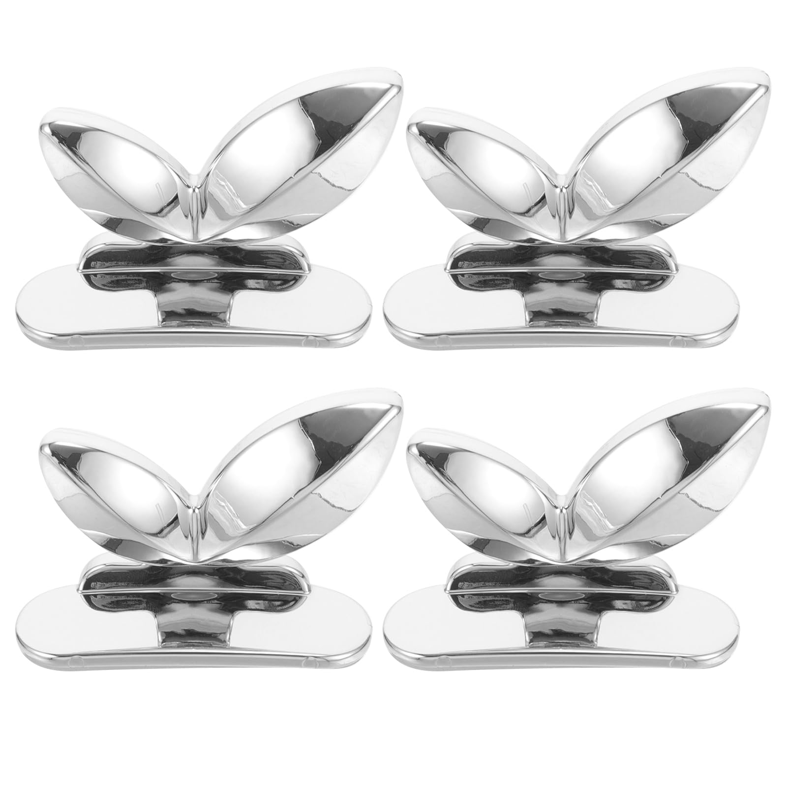 Zerodeko Toilet Seat Lifter, Silver Butterfly Toilet Seat Covers Opener, Handle Lifter Avoid Touching Tool, Bathroom Accessories for Toilet Seat, 4PCS