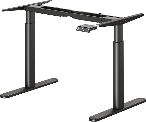 MAIDeSITe EL2 Pro Art Höhenverstellbarer Schreibtisch Gestell, Ovaler Beindesign Elektrisch höhenverstellbares Tischgestell Dualmotor Traglast 180kg mit 4 Memory-Steuerung und Kollisionschutz Funktion