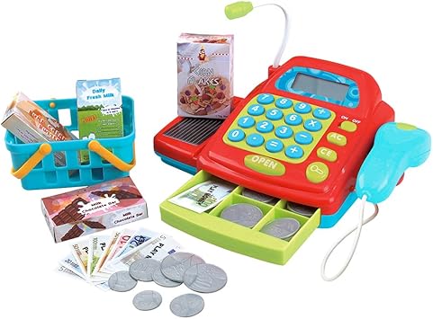 PlayGo - Caja registradora eléctrica con accesorios (44584): Amazon.es: Juguetes y juegos