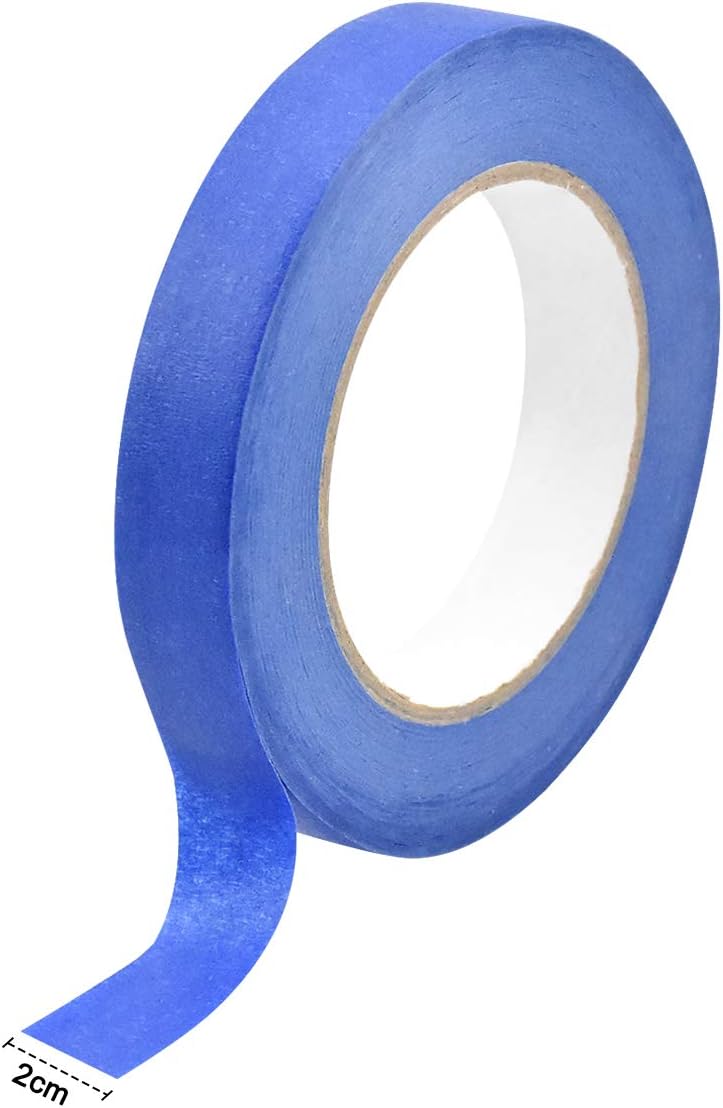 wangjiangda Masking Tape Blue Masking Tape for Painting Premium Masking Tape for Artist Easy Removal Tape middle Adhesive Painters Paper for Decorating Crafts 20mm*50m - Image 5