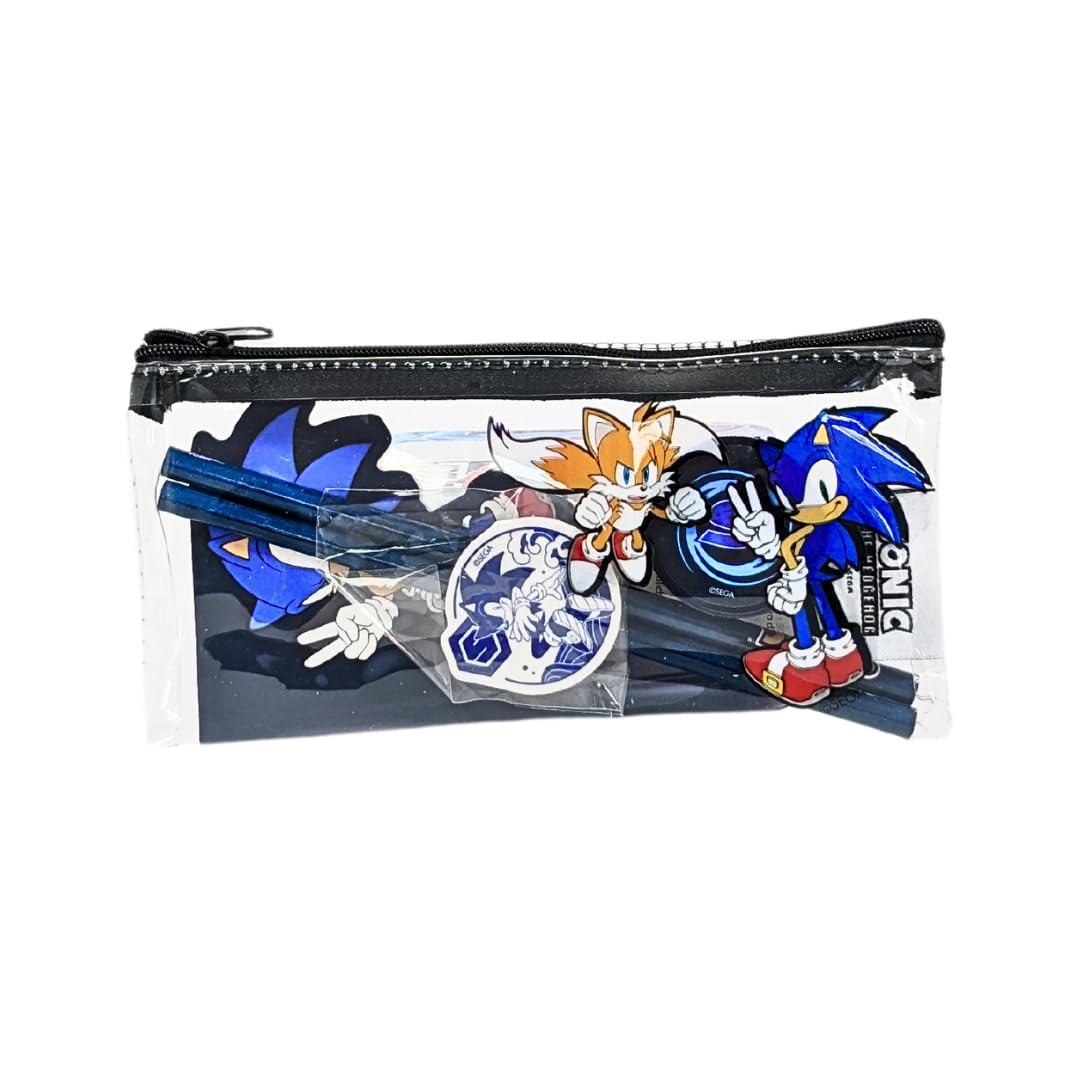 mybagstory Sonic Boy's Pencil Case – Transparent – 18.5 cm, School Supplies
